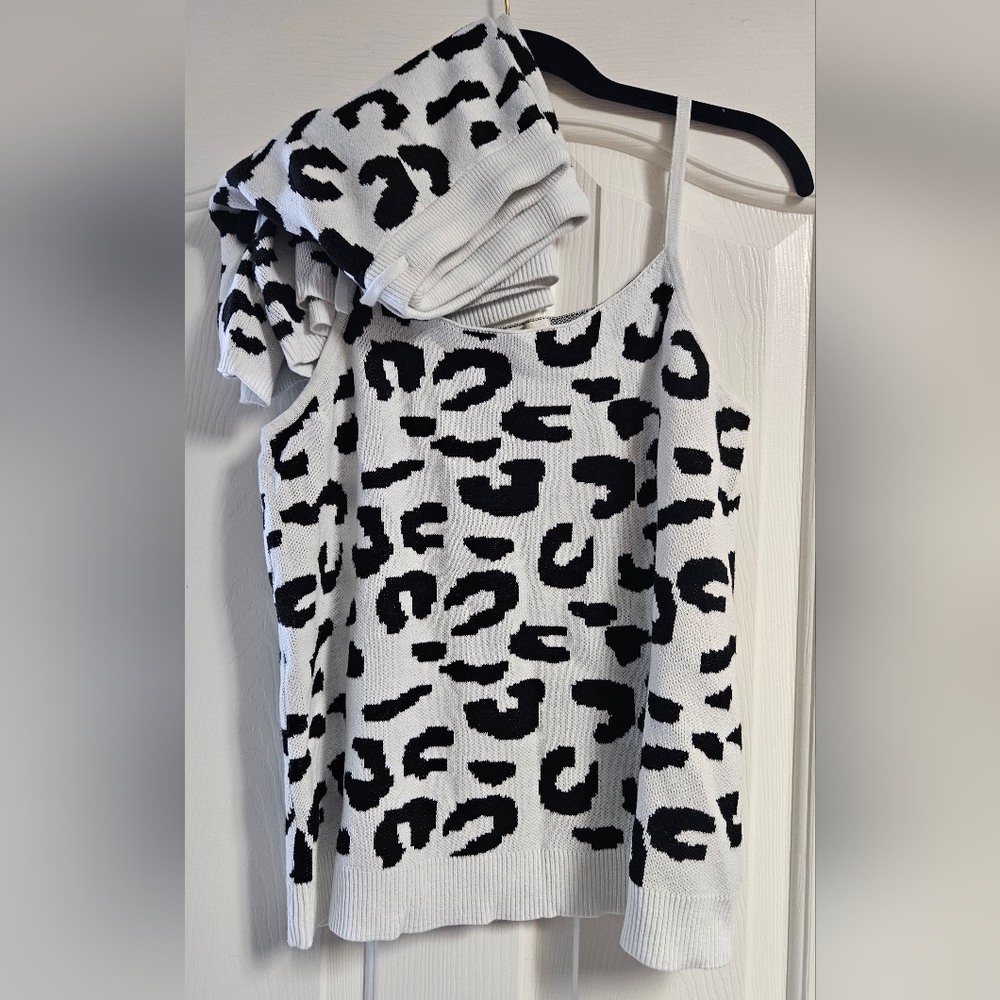 Leopard Spaghetti Strap 2 Piece Lounge Set